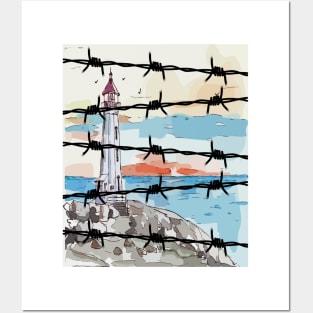 Lighthouse View Obstruct By Barb Design Posters and Art